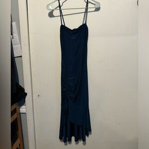 Royal blue mid- low dress